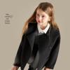 Girls' 2025 Double-Sided Wool Coat - Winter Warm, Collarless, Loose-Fit Layering Coat