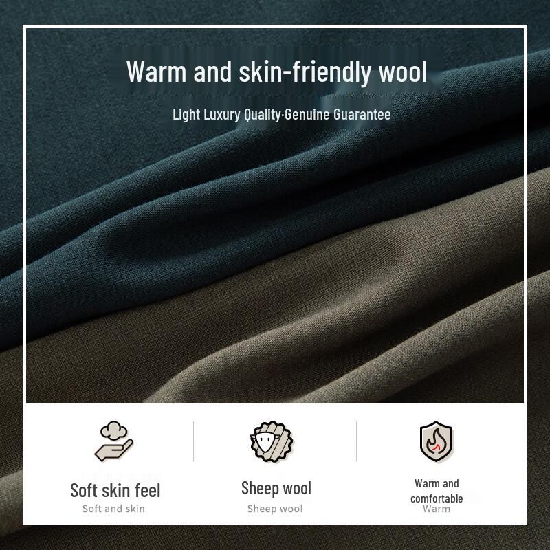 MONTAGUT Men's Merino Wool Blend Jacquard Polo Shirt