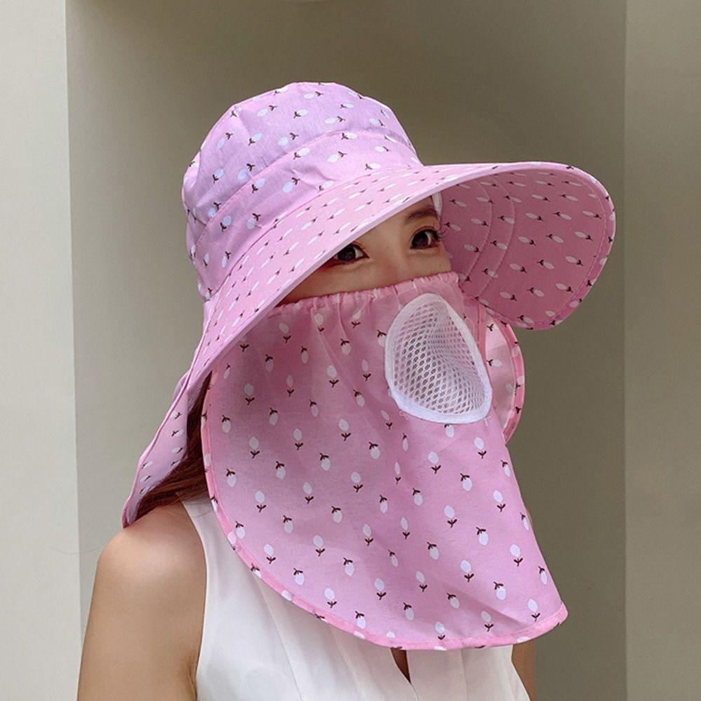 Wide Brim Sun Protection Face And Neck Summer Sunscreen Fashion Protective Cover  Women