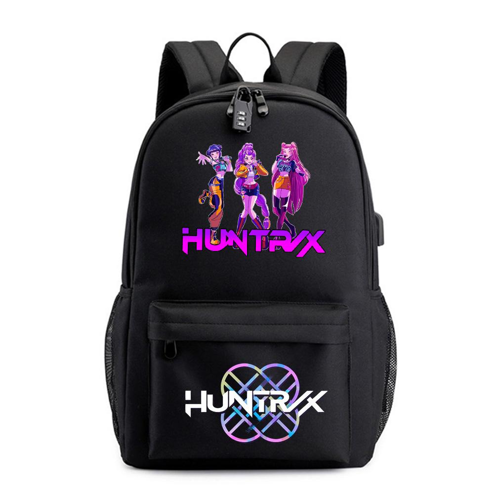 Anime Cartoon K-Pop Demon Hunters Printed Backpack for Teenager Student Bookbag Schoolbag Women Large Capacity Waterproof Travel Bag Gift