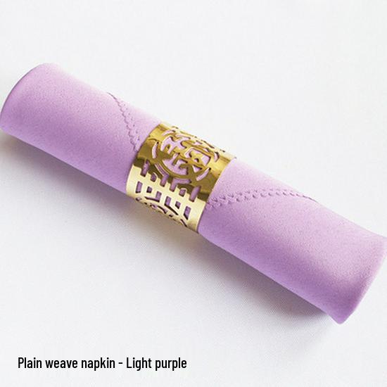 Pure Solid Color Hotel Restaurant Napkin - Red, White, Blue Flower Folded Design