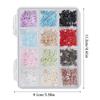 12Grids/Box Mixed Resin Bowknot Tie Ballet Ribbon Nail Charms 3D Colorful Kawaii Rhinestone Nail Art Decorations DIY Manicure