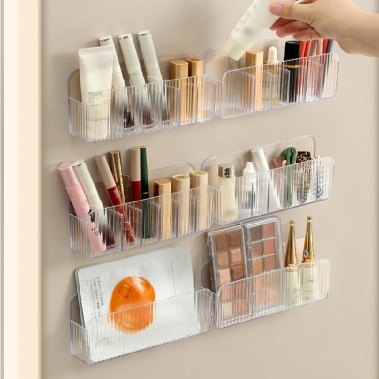 Waterproof Mirror Cabinet Organizer Wall Mounted Bathroom Storage Plastic Shelf For Cosmetics Space Efficient
