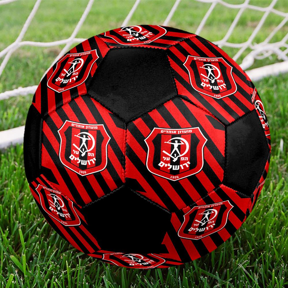 Hapoel Jerusalem Indoor-Fußballball Bunt Alle Altersgruppen Größe 5 Maschinengenäht PVC Wettkampfbereit Langlebig Hoher Rückprall