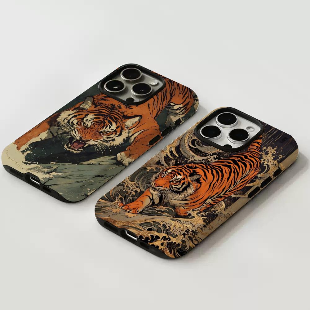 Tiger japan art painting fashion pattern Phone Case Film shell For iPhone 17 16e 16 15 14 13 12 11 Pro Max Plus XS
