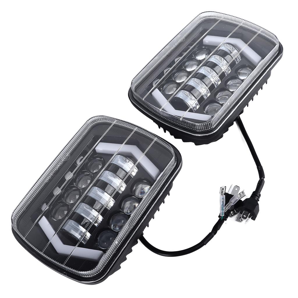 2 szt. 7-calowy reflektor LED IP67 Wodoodporny 6000 Lumenów 6000K Lampa przednia ze strzałką świetlną 9 do 36V