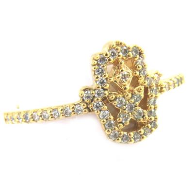 White 'Fatma' Gold Plated Ring