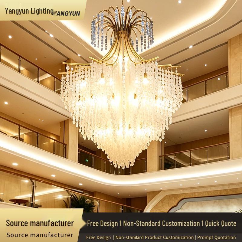 Post-modern Light Luxury Chandelier for Hotel and Office Lobbies, Stairwells – Non-standard Atmospheric Style