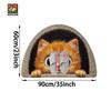 1Pcs Small Cat Semi Circle Welcome Doormat Non-Slip for Outdoor Patio Porch Kitchen Bathroom Entryway Floor Mat