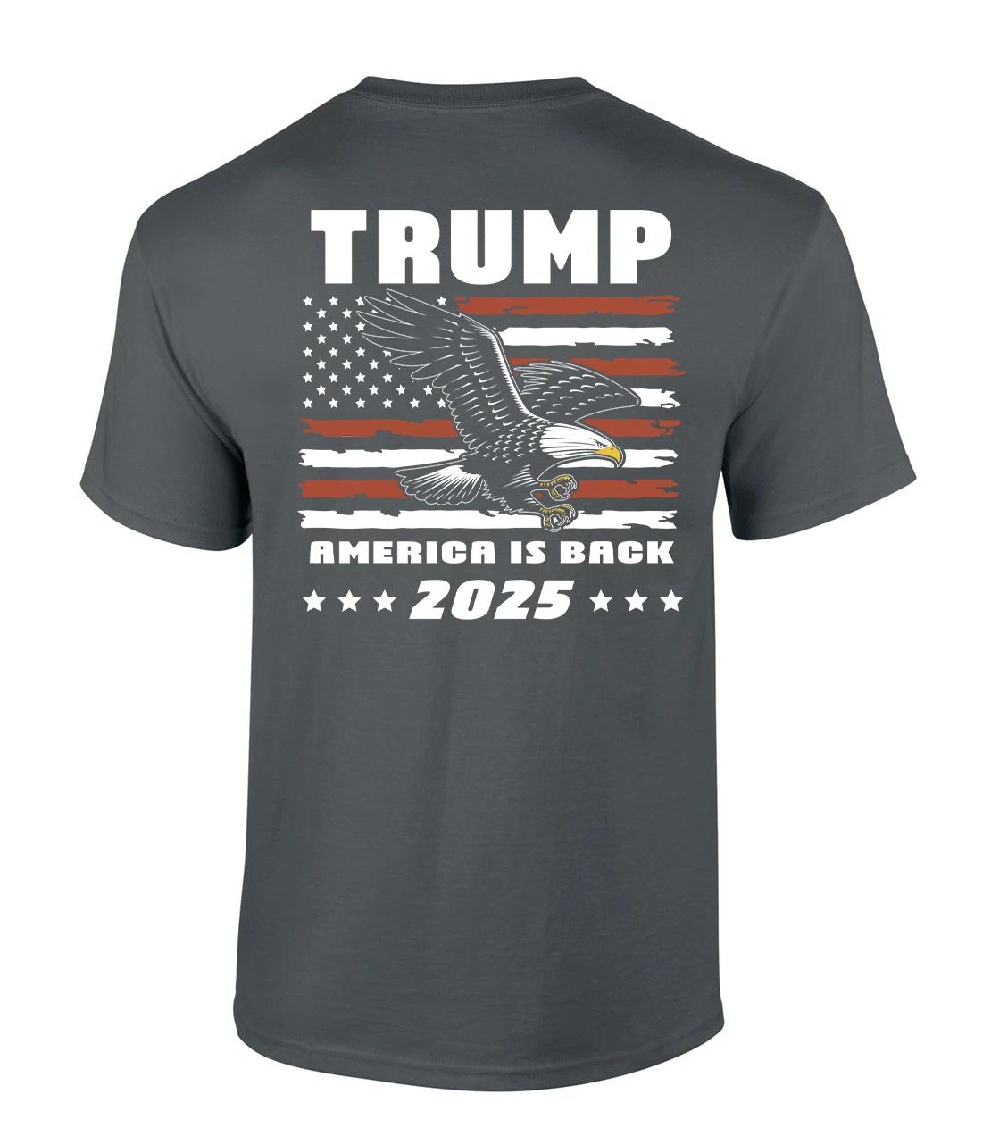 

Patriot Pride Trump Eagle Distressed American Flag America Is Back 2025 XL