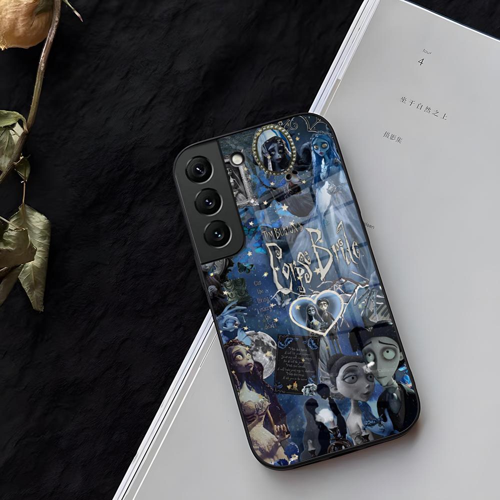 Corpse Bride Phone Case Glass For Samsung Galaxy S21 S25 S22 S20 S24 S23 Ultra Fe Plus A16 A34 A54 A24 Coque