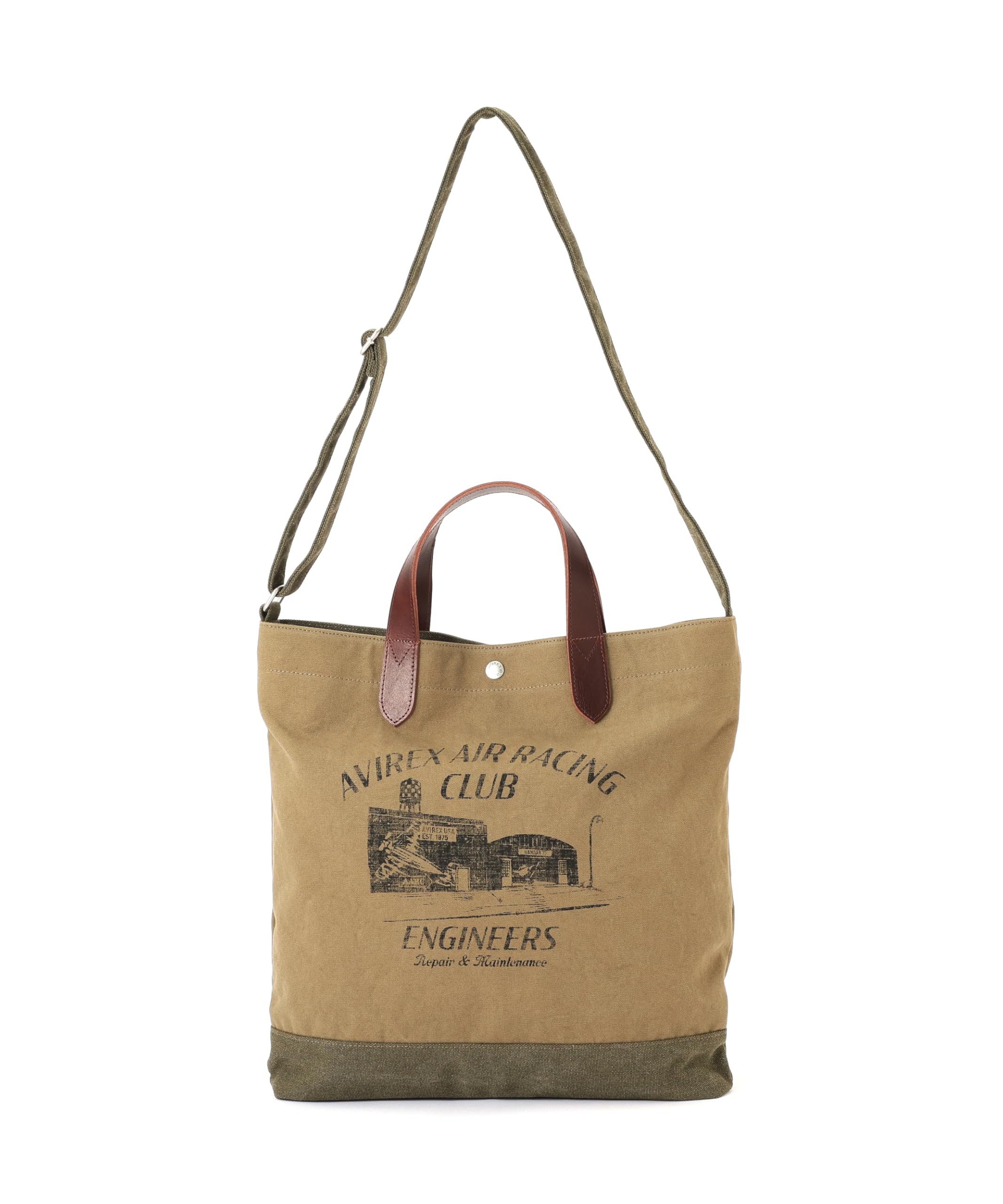 

Avirex Air Racing Garage Men s Coating Canvas Shoulder Bag AARC GARAGE F 310 Olive (783-5276007)