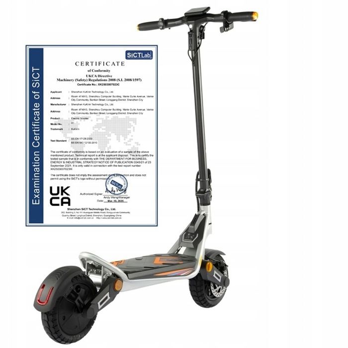 2025 Véhicule électrique pliant Kukirin A1 1000W 48V 13AH 45KM/H 10"