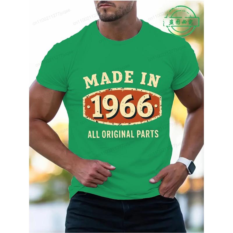 

Made in 1966 All Original Parts Print Vintage T-Shirts for Men Women Summer Fashion Tees Short Sleeve T-Shirt T Shirts Clothing 4XL