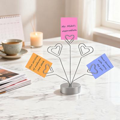 Creative Note Clips Business Card Holder Household Decor Valentine Party Desk Organizer Po Stand Office Decoration Supplies