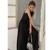 Official Picture French Retro High-end Chic Waist Long Dress Temperament Sleeveless Design Back Hollow Dress Women