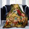 1pc, Enchanting Snow White and the Seven Dwarfs Home Decor Blanket: A Cozy Flannel Throw for Your Couch, Perfect Gift for Bedroom, Living Room
