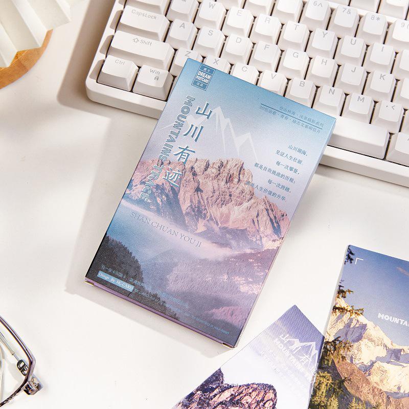 Набор открыток «Следы природы»: 30 вдохновляющих карточек с пейзажами гор, лесов и моря