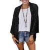 Women Sequin Coat Long Sleeve Open Front Solid Color Jacket Solid Color Spring Autumn Mid-length Cardigan