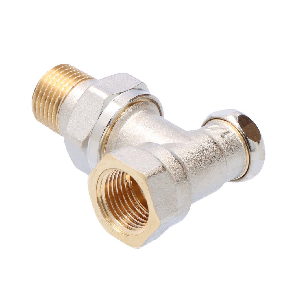 RLV- 15 angle return valve for side and bottom-supplied radiators