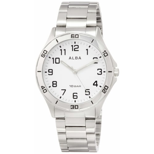 

Seiko Watch Alba Sports Wristwatch, Men s, Silver, AQPK409, Water Resistant for Daily Use (10 ATM), Domed Inorganic Glass