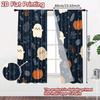 2D FLAT PRINTING 2pcs Curtains (Without Rod) Halloween Ghosts and Pumpkins (2) Easter Festival Minimalist Curtains Yarn Curtains