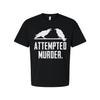 Unisex Graphic T Shirt With Attempted Murder Artwork Featuring Crow Silhouettes