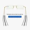 New Reading Glasses Anti Blue Light Double Light Presbyopic Glasses For Far Near Function Glasses Rimless Trimming Flat Lens