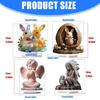 Acrylic Bunnies/Angel Statues Figurines Animal Figurines Sculptures Centerpieces Decorative Ornament for Home Office