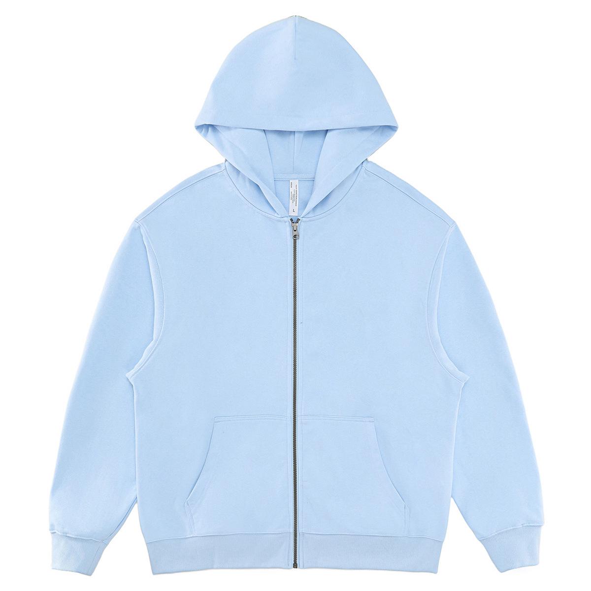 LVLV Green Unisex Retro Terry Hoodie | A/W Heavyweight American Trend Zipper Cardigan 2XL