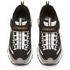 Skechers Synthetic Leather Excellent Panda Retro Versatile Comfortable Velcro Plush Shock Absorbing Wear Resistant Low Top Casual Shoes 302539L-BKGD
