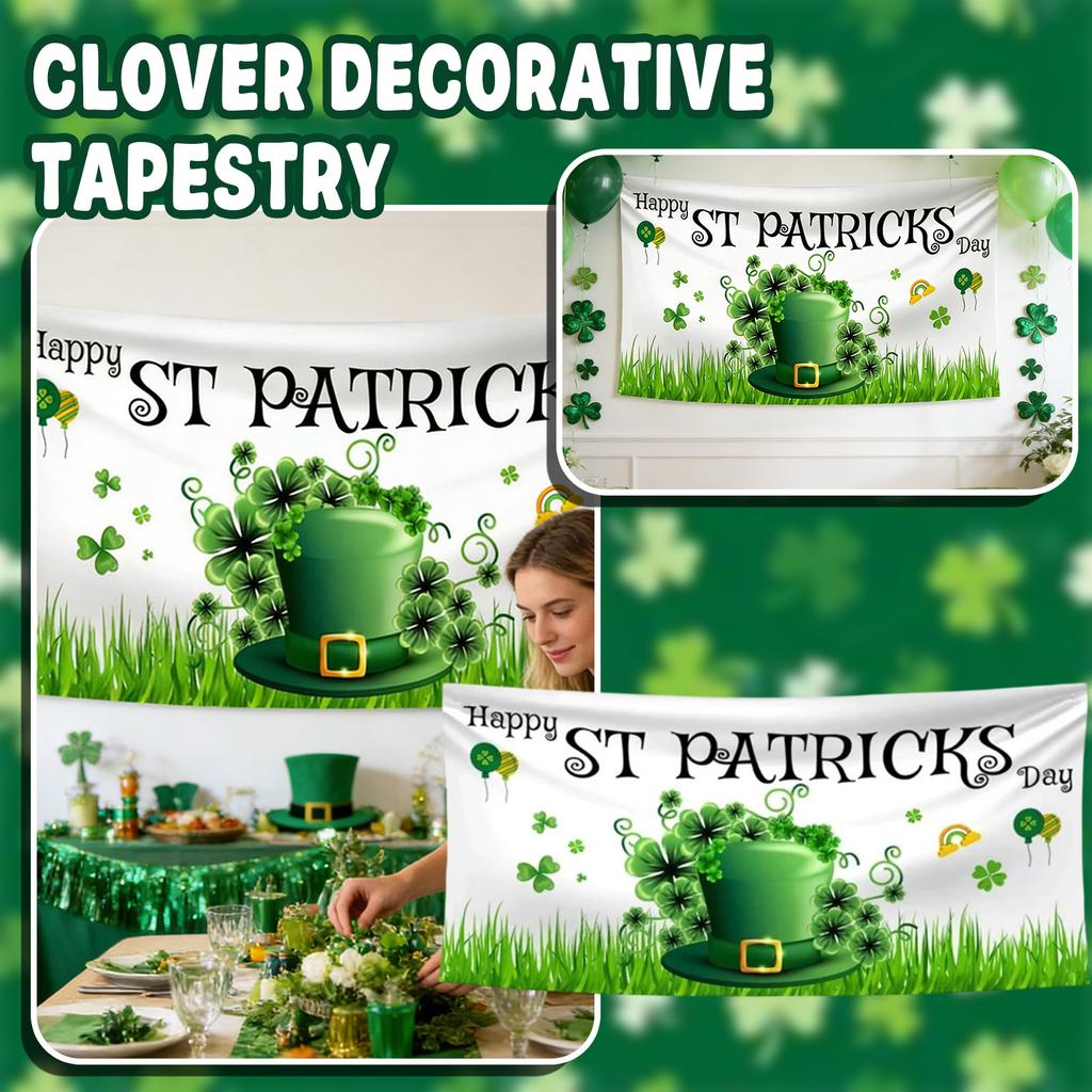 St. Patrick’s Day Banner Decorations - Irish Party Background Supplies Decors, 1 Count