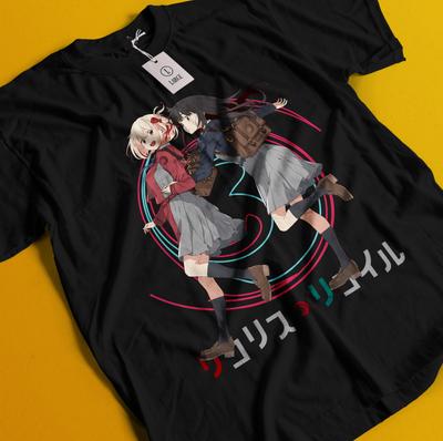 Lycoris Recoil Shirt Chisato Tshirt Kurumi T-Shirt Mizuki Tee Takina Majima Mika - Men's Summer Cotton Graphic Tee