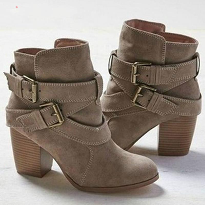 British Belt Buckle High Top Martin Boots Women main image 0