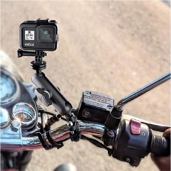 9-35mm Motorcycle Holder Handlebar Mirror Stand Car Seat Mount Bracket for GoPro Hero 12 11 9 10 Phone Action Camera Accessories