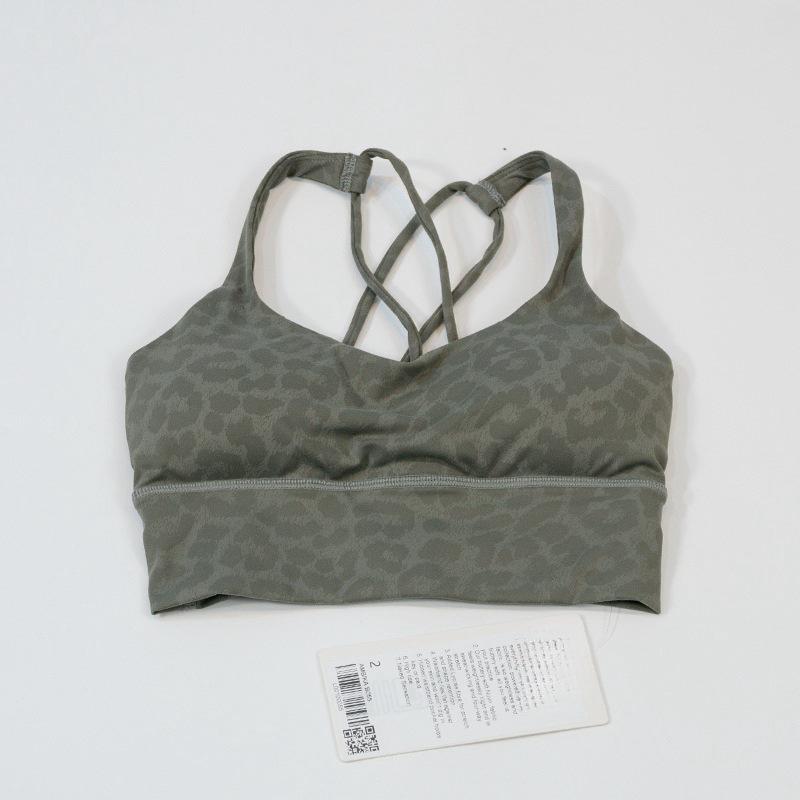 

Lulu Леопардовый принт Двойные бретели Йога-бра - Мягкий, Тонкий, Красивая спинка Майка S for 90-100 lbs