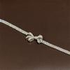 New Vintage  Pure 925 Sterling Silver Bracelets Full Pave 3a Cubic Zirconia Bowknot Bracelet for Women Luxury Fine Jewelry