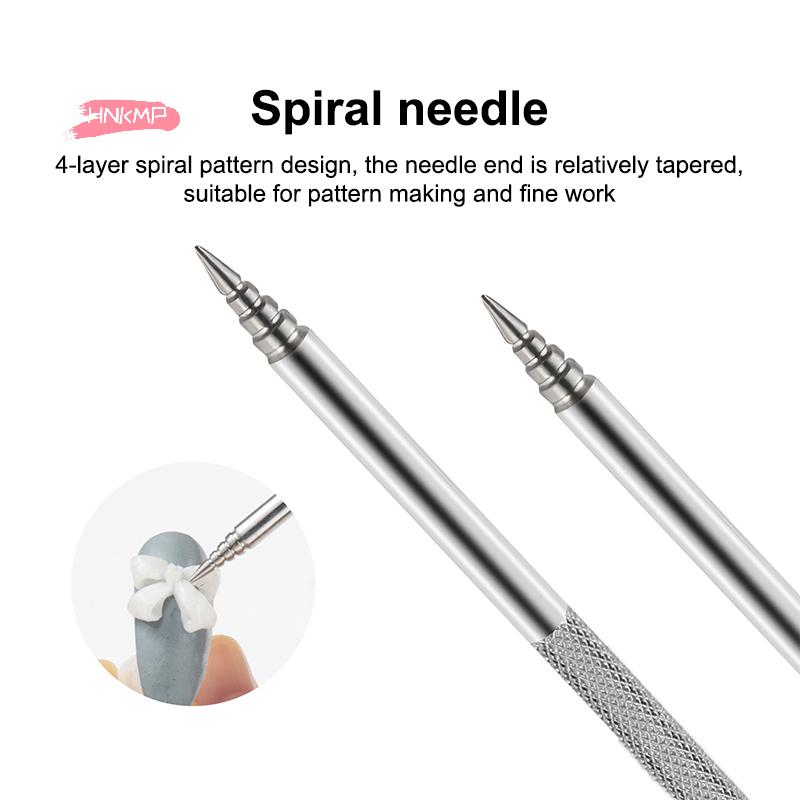 12.5cm Double-ended Nail Art Carved Pen Multi-Function Gel Polish Nail Builder DIY 3D Carving Flower Sculpture Brush