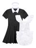 Men Sissy French Maid Outfits Cosplay Costumes Puff Sleeve Button Down Fancy Dress With Apron And Headband