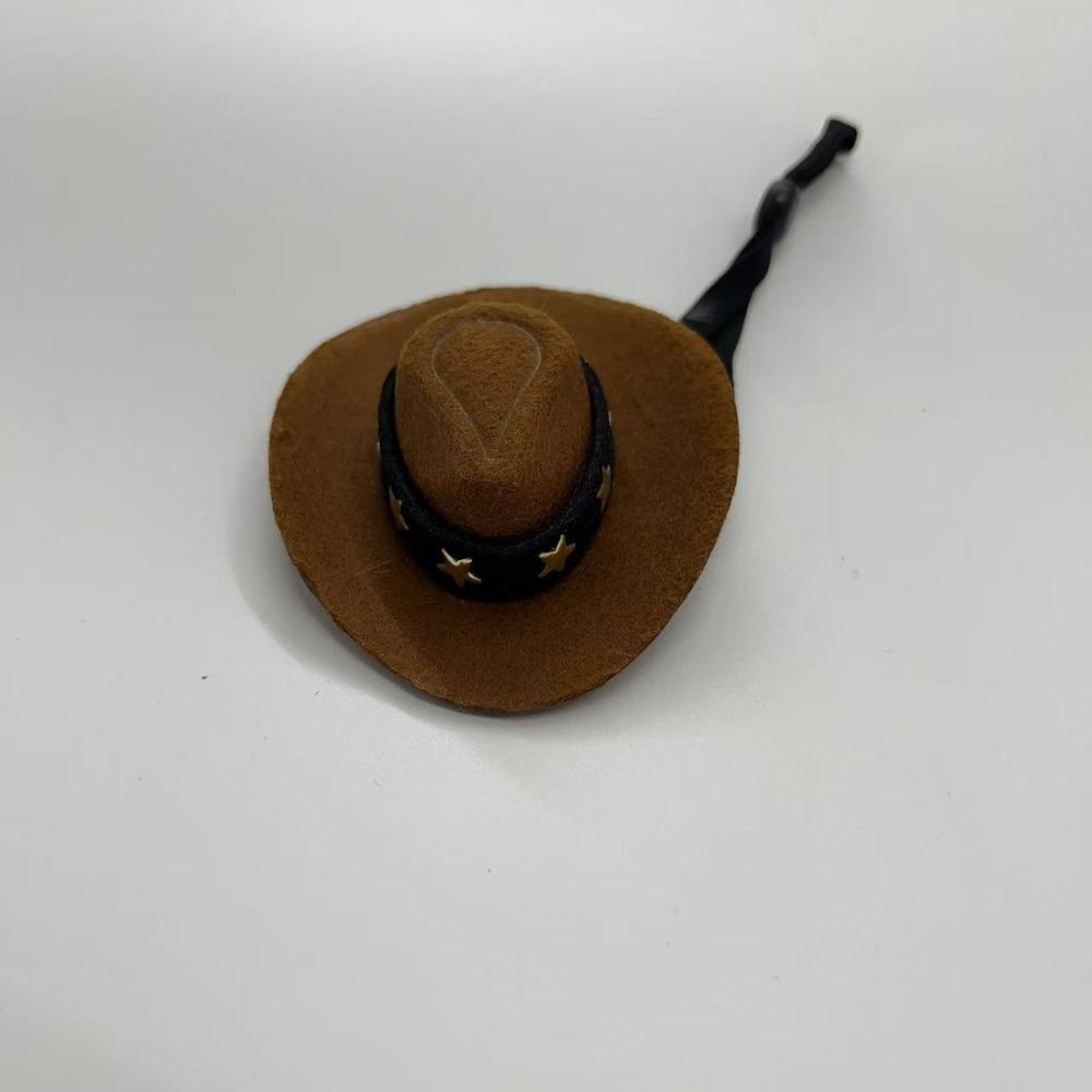 Desktop goose cowboy hat clothing set mini little cowboy hat cashew flower square towel magnet duckling hat