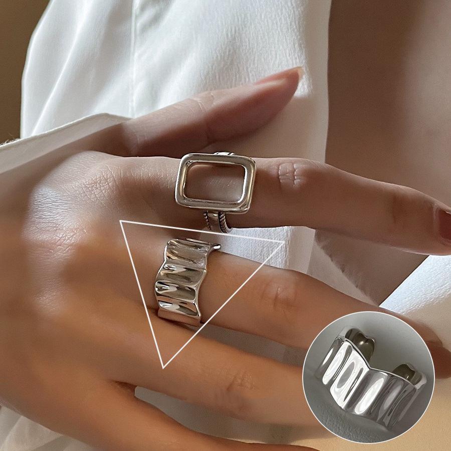 

Модное новое поступление, нестандартное, золотое, серебряное, регулируемое, широкое, женское кольцо для женской вечеринки, ретро, уникальный дизайн, кольцо ручной работы, ювелирные изделия, подарки resizable