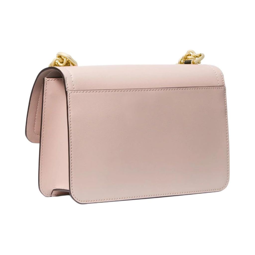 Michael Kors Heather Metal Logo Sliding Chain Shoulder Bag Large Women Shoulder Bag Nude-Pink 30S2G7HL3L-SOFTPINK