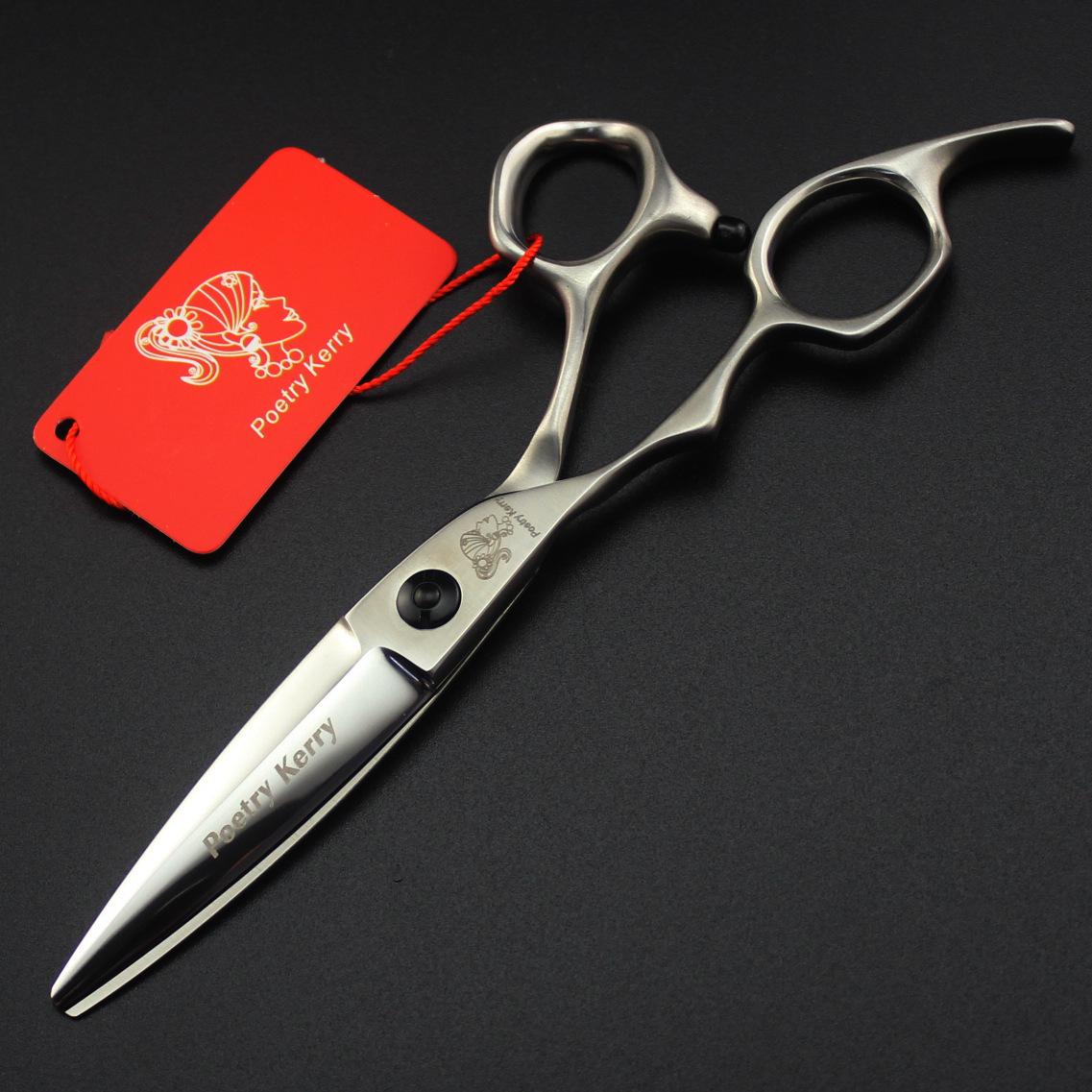 6.0 ZS-01 Left-Handed 440C Willow Leaf Shear with Large Sliding Matte Blade and Bag 6-inch Flat Scissor
