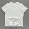 Women's White Round Neck Puppy Print T-Shirt - Short Sleeve, Loose, Versatile, Slimming Top for Spring/Summer