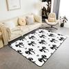 Erosebridal Bowknot Living Room Rugs for Girls, Girly Bow Knot Decorative Carpet Stripes Diamond Area Rug 6'6" x 4'11" for Kids Women, Kawai