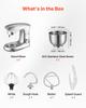 Stand Mixer, 4.2 L Electric Kitchen Mixer, 1500W Dough-Mixer, 10 + Pulse Speeds Tilt-head Food-Mixer with Stainless Steel Bowl, Dough Hook, Whisk,