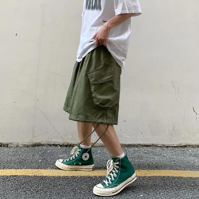 Summer Men's Wide Leg Shorts Men Short Oversize Vintage Shorts Clothing Men's Sports  Running Workout Cargo Pants