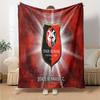 Stade Fc Emblem Flannel Blanket, Soft Polyester, Modern Design, All-Season for Camping, Travel, Gifts for Holidays or Birthdays