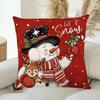 2Pcs Luxury Christmas Cushion Cover Soft Santa Claus Sofa Pillowcase Dacron Throw Pillow Case  Sofa
