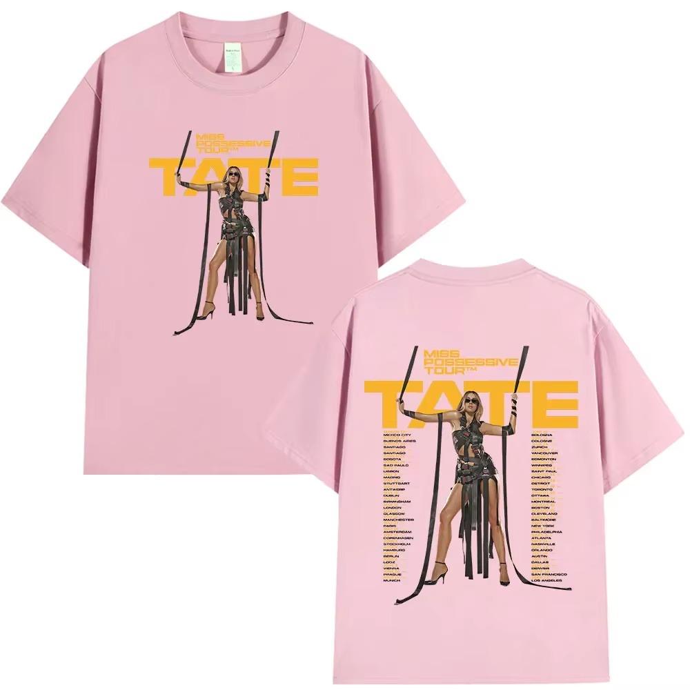Tate McRae Miss Possessive Tour 2025 T-Shirts Men Women Harajuku O-Neck Short Sleeve T Shirts  Casual T-shirt Fans Gift